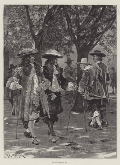 On the Mall in 1660 by Richard Caton Woodville junior